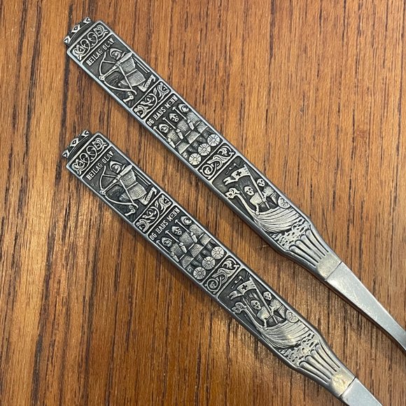 Vintage Hardanger KONGE TINN Pewter Norway Viking Smart Choice Flatware - Forks - Picture 3 of 5